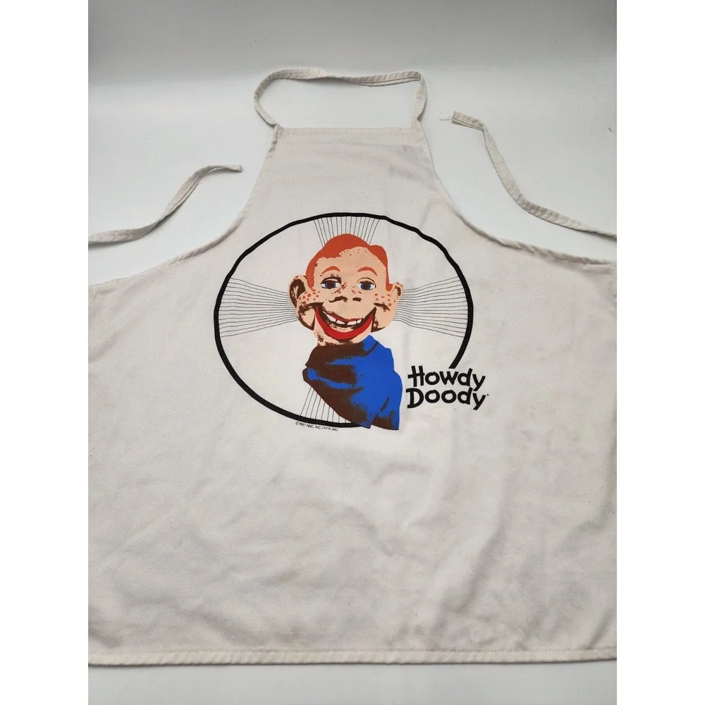Vintage 1987 Howdy Doody Apron to go‎ White  NBC Inc No Packaging LOGO